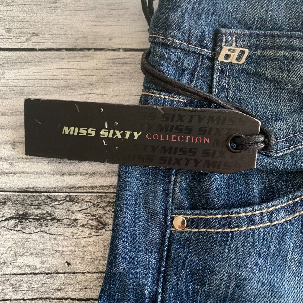 Miss 60 Junior Low Rise Embellished Medium Wash Y2K Jeans NWT - Picture 14 of 15